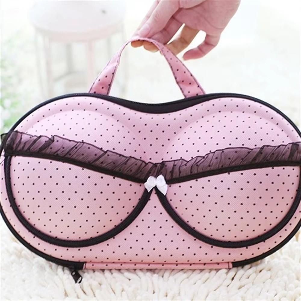 Hard Shell Lingerie Organizer Anti-Deformation Underwear Bag Fashion Bra Storage Box For Women