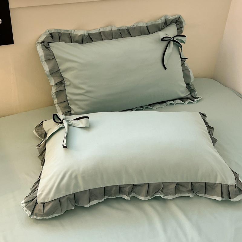 Cross-border E-commerce Exclusive Embroidered Patchwork Bed Set - Bowknot Lace Series
