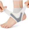RELAXEE Ankle Support [Recommended by Judo Therapists] Thin, Breathable, and Stretchy for Sports, Sprains, Arch Support, and Everyday Use (Gray, Right