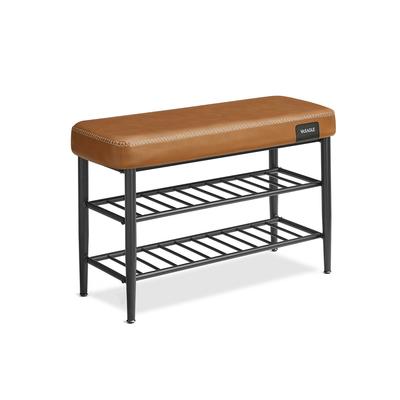 EKHO LSB054K01 Schoenenbank met Stiksels 30 x 80 x 50 cm Modern 135 kg Draagvermogen 135 kg Kunstleer met Stiksels