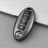 Premium 3/4-Tasten Schlüsselhülle für Nissan Sylphy, Tiida, Qashqai, X-Trail, Kicks - Titangrau