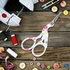 Vintage Stainless Steel Beauty Scissors for Guitar Sewing Craft Household (Pink)