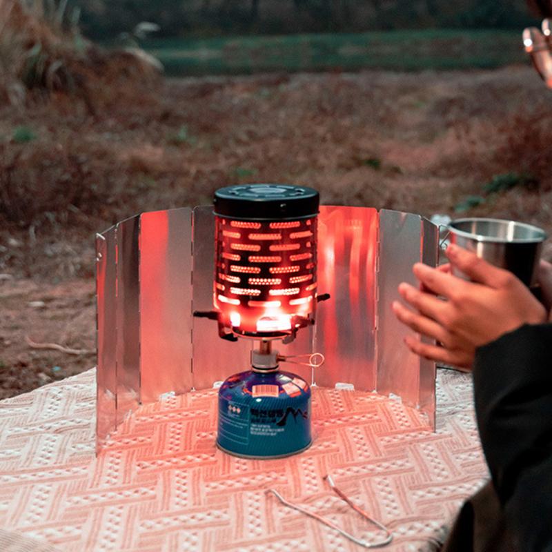 Outdoor Portable Heater Stoves Mini Stainless Steel Heating Cover Tent Heater Oven Burner Camping