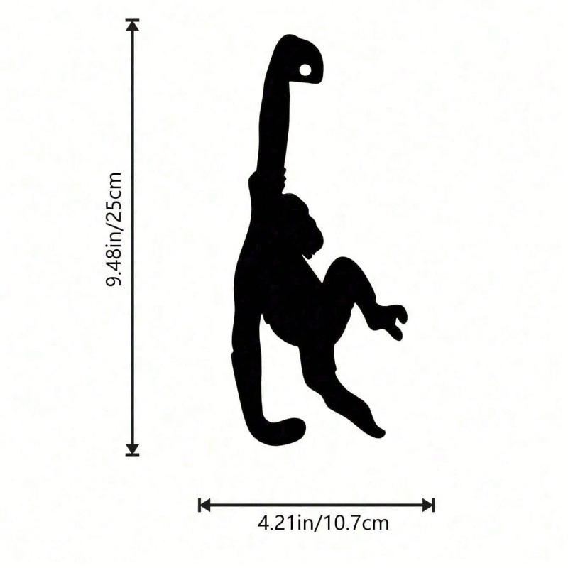 

Adhesive Animal Wall Hooks Cute Monkey Cat Design Removable Waterproof Home Organization TY4410 різнокольоровий