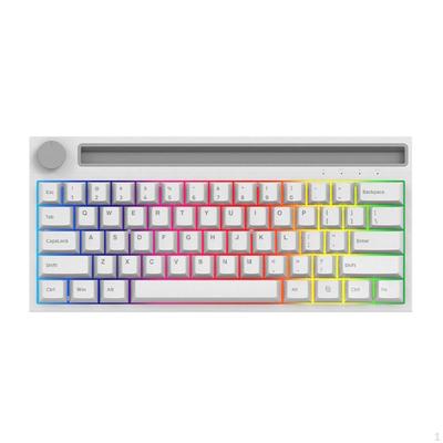 0% Mechanical Keyboard 6 RGB Lighting Effects Desktop Gaming Keypad for Windows 400mAh Battery