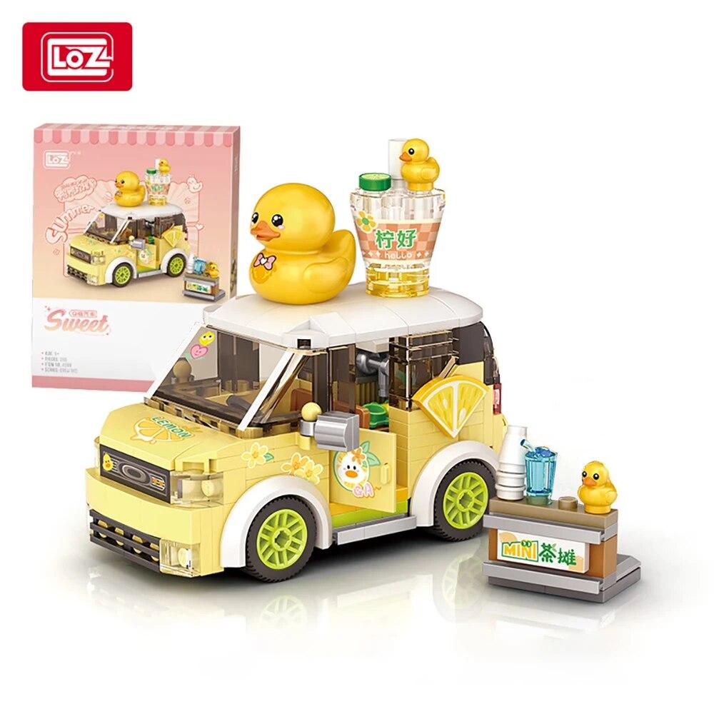 Food Cart Building Block Toy Street View 294pcs Building Bricks Set Include Ice Cream BBQ Station Toy Xmas for Adults with Box