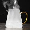 550ml Transparent Glass Kettle with Stainless Steel Filter Teapot Glass Water Jug Heat Resistant Carafe Juice Pitcher