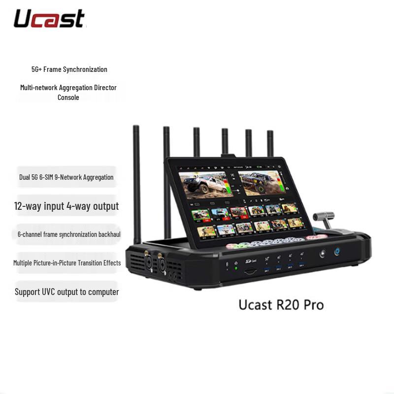 

Ucast R20Pro 12-Channel Live Production Switcher & 5G Streaming Encoder