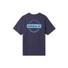 adidas Originals Trefoil Letter Logo Print Crew Neck Short Sleeve T-Shirt Men Tops Dark-Cyan HS3056