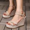 Women Wedge Sandals Buckle Ankle Strap Summer Outdoor Platform Shoes Women Beach Comfortable Sandals Zapatos De Mujer