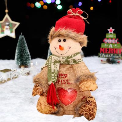 Yousheng 3Pcs Christmas Gift Bags Snowman Santa Elk Patterns Decorative Candy Bags Reusable Holiday Party Favor Pouches