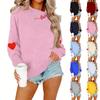 Ladies' Casual Women's Printed Round Neck Pullover Hoodie