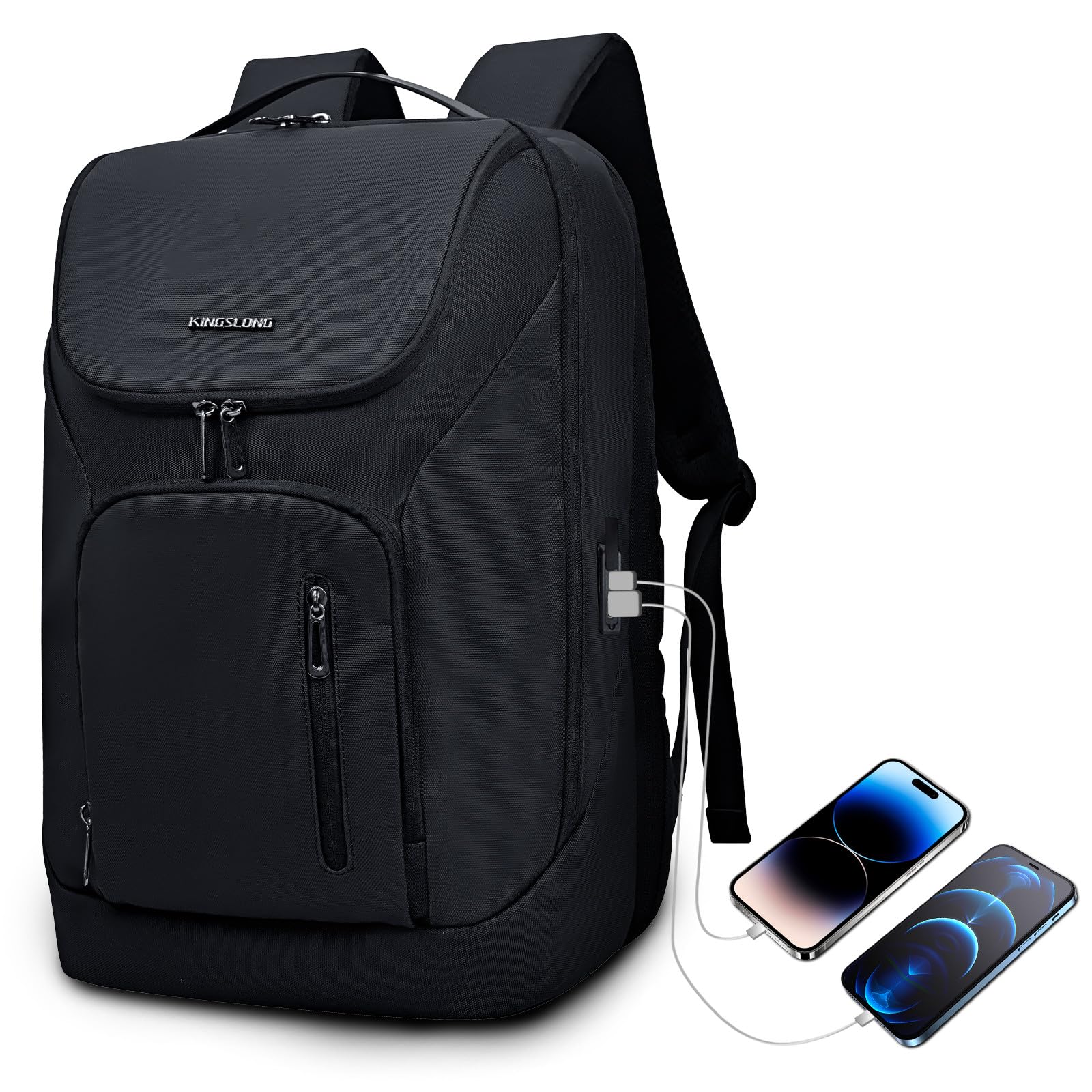 

Hanana Men s Backpack, Compatible with 17-inch PCs, Large Capacity, USB Type-C Charging Port, Multifunctional, Lightweight, Carry-On Function,