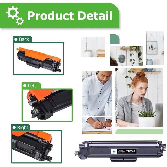 Aztech Cartouche Toner Compatible pour Brother TN243CMYK TN247 TN243 MFCL3750CDW DCPL3550CDW MFCL3770CDW HLL3270CDW HLL3210CW[7797]