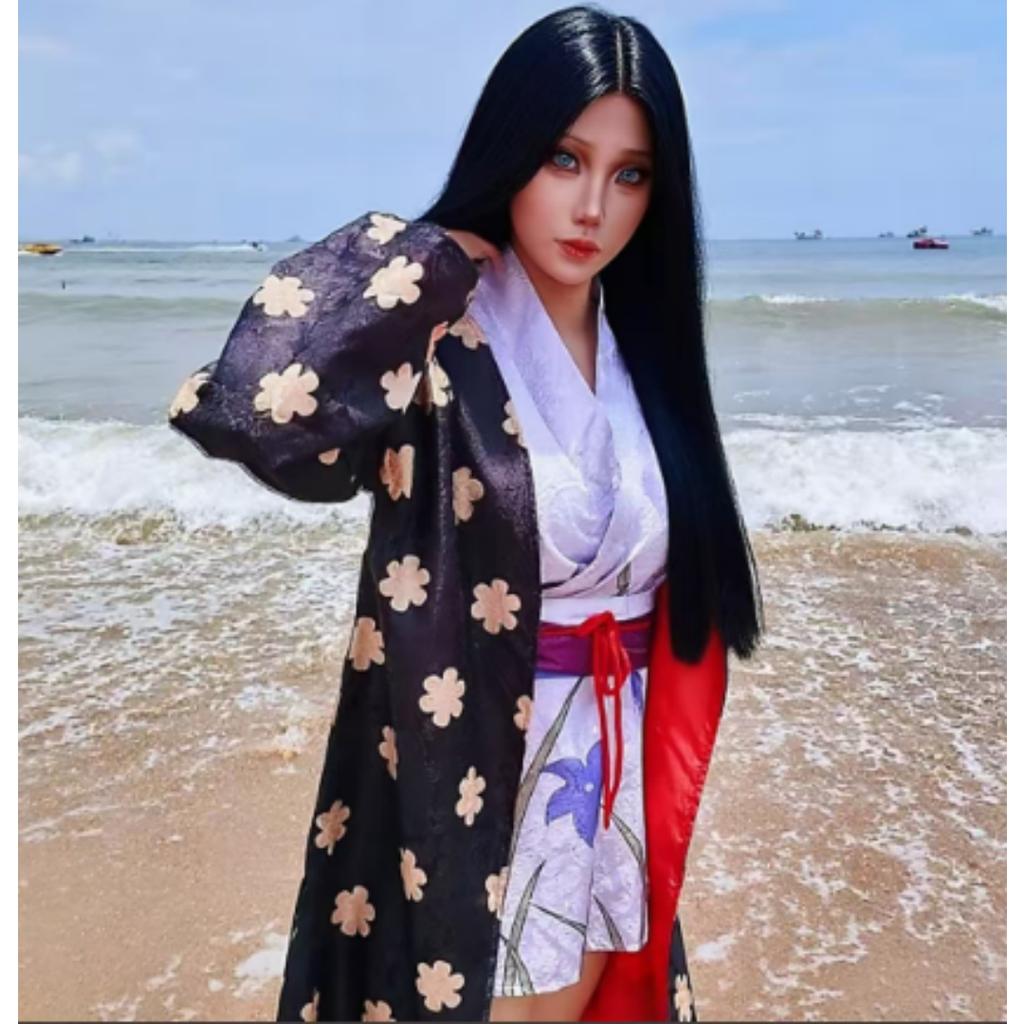 The Piece King Ghost Island Chapter Dark Pattern Robin Kimono Cos Costume Anime Anime Nicole Robin Cosplay Costume