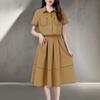 ZANZEA Women Short Sleeve Blouse and A-line Skirts Casual Two Piece Suit Sets