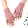 Mitsubishi-Shaped Fingerless Arm Warmers New Autumn Winter Women's Knitted Wool Warm Wrist Guards Fashionable Sleeves