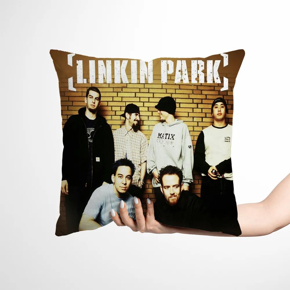 Silk Pillowcase 100% Linkin Park Case For Pillow Cases 45X45 Cushions Cover Decorative Cushion Cover 30X50 Rectangular Covers