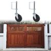 Pack of 2 Portable Sturdy Swivels Castors Wheel Accessory for Wood Gate and Fence Spring Loaded Designs Daily Use