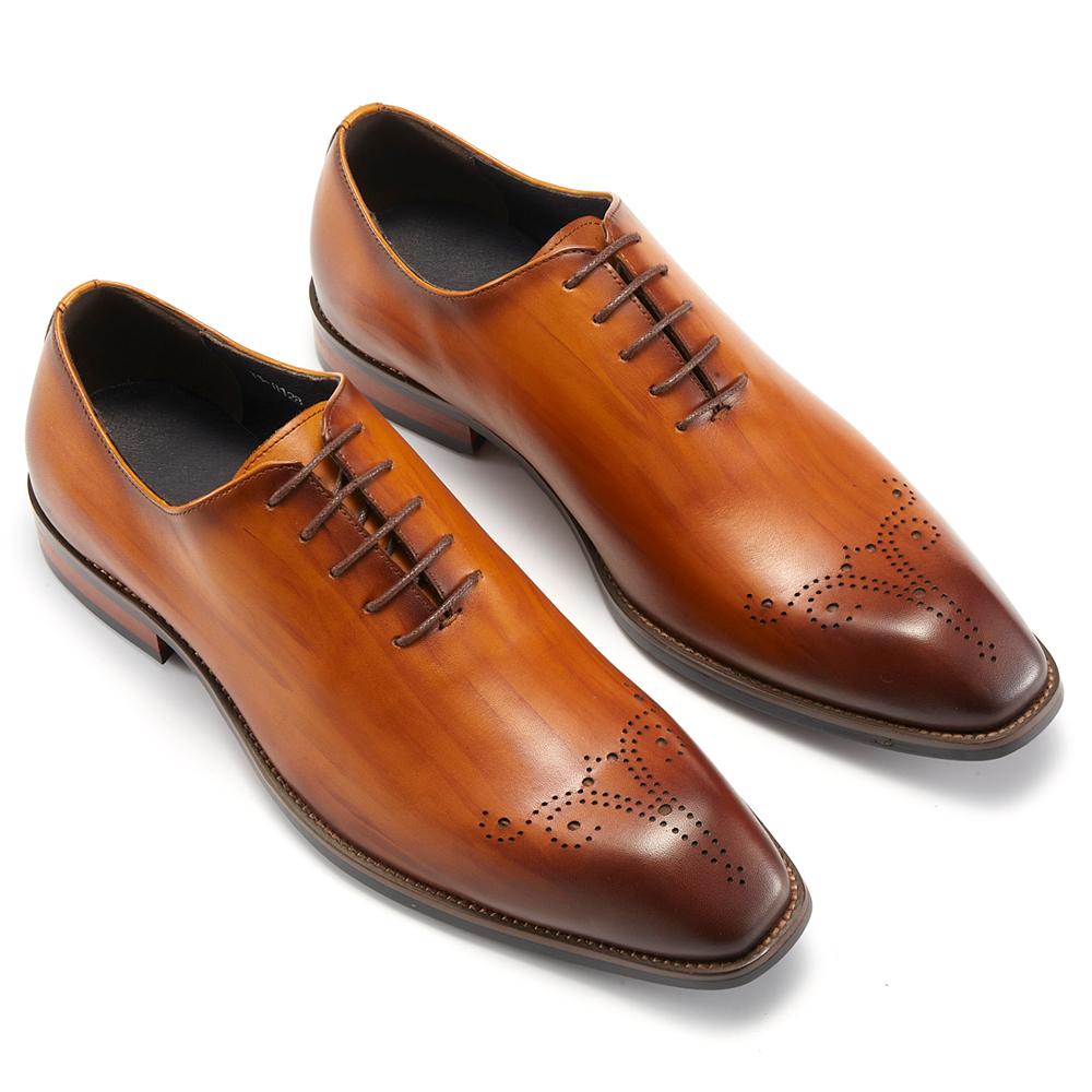 Fashion High Quality Handmade Comfortable Casual Wearing-Resist Lace Up Genuine Leather Oxford Dress Shoes for Men Business Office