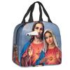 Custom Our Lady Of Perpetual Help Thermal Insulated Lunch Bags Women Catholic Virgin Mary Resuable Lunch Tote Storage Food Box