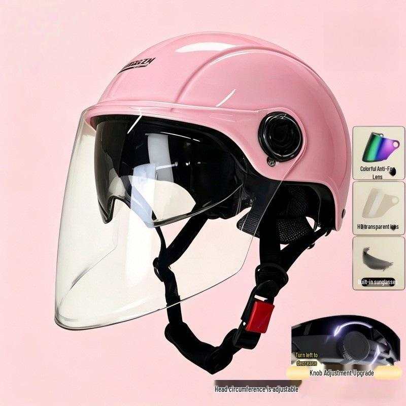 Unisex All-Season Electric Vehicle Safety Helmet – Breathable, Sun-Protected Half Helmet for Summer One Size