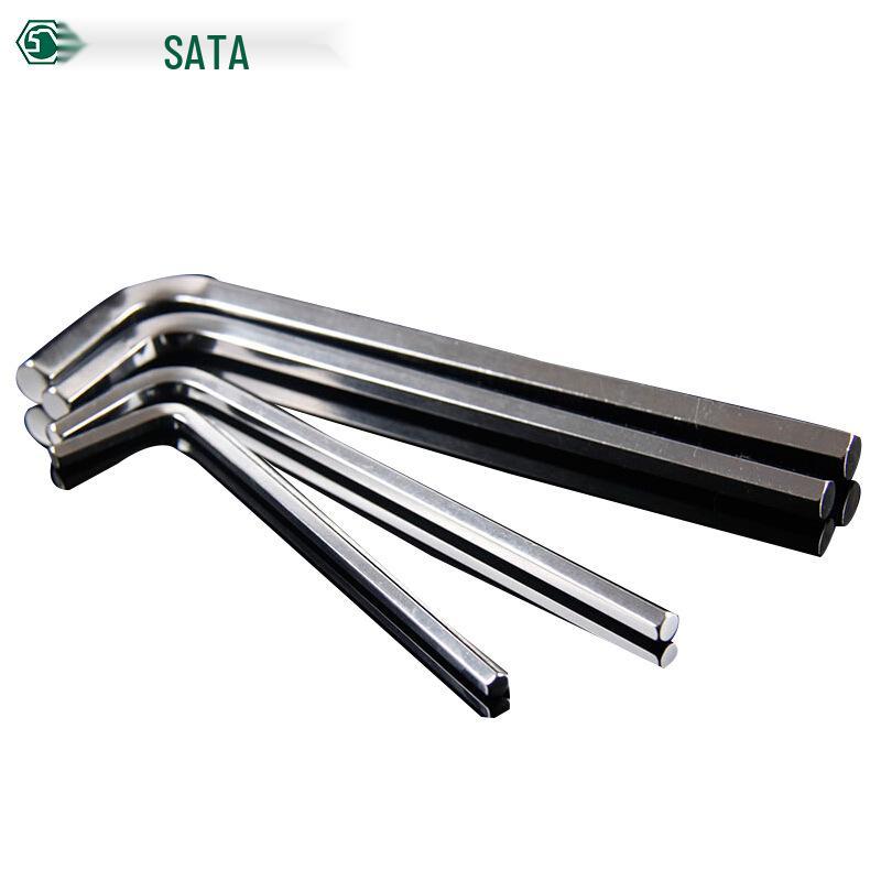 SATA Chrome Vanadium Steel Extra Long Metric Hex Key Wrench Set (81304A-316A)
