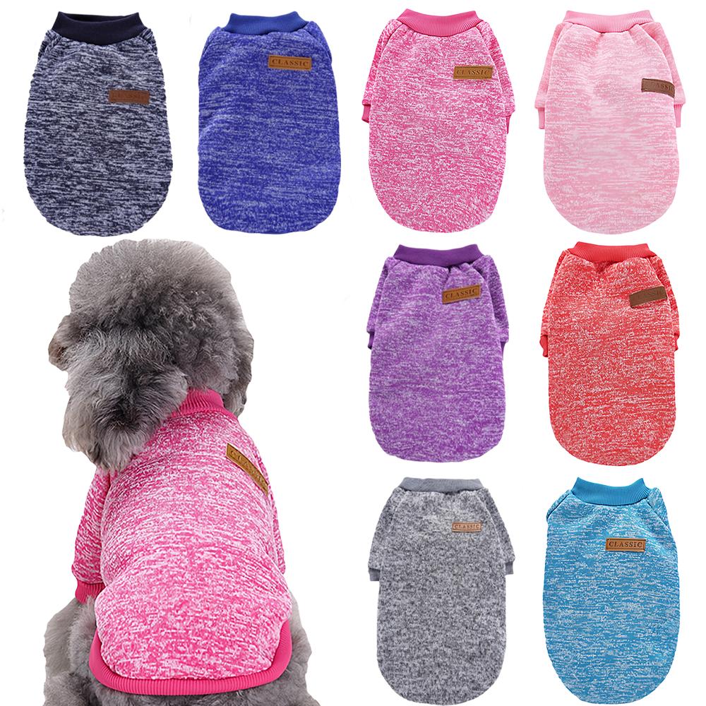 Fleece-Lined Thermal 2-Leg Pet Hoodie for French Bulldogs & Teddy, Winter Knit Sweater Small Medium Dogs Cats