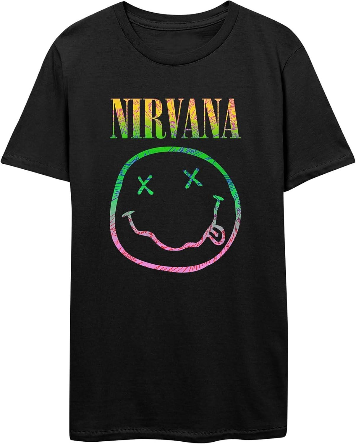 Мужская футболка Nirvana Sorbet Ray Smile _ Официальная лицензионная продукция S чёрный