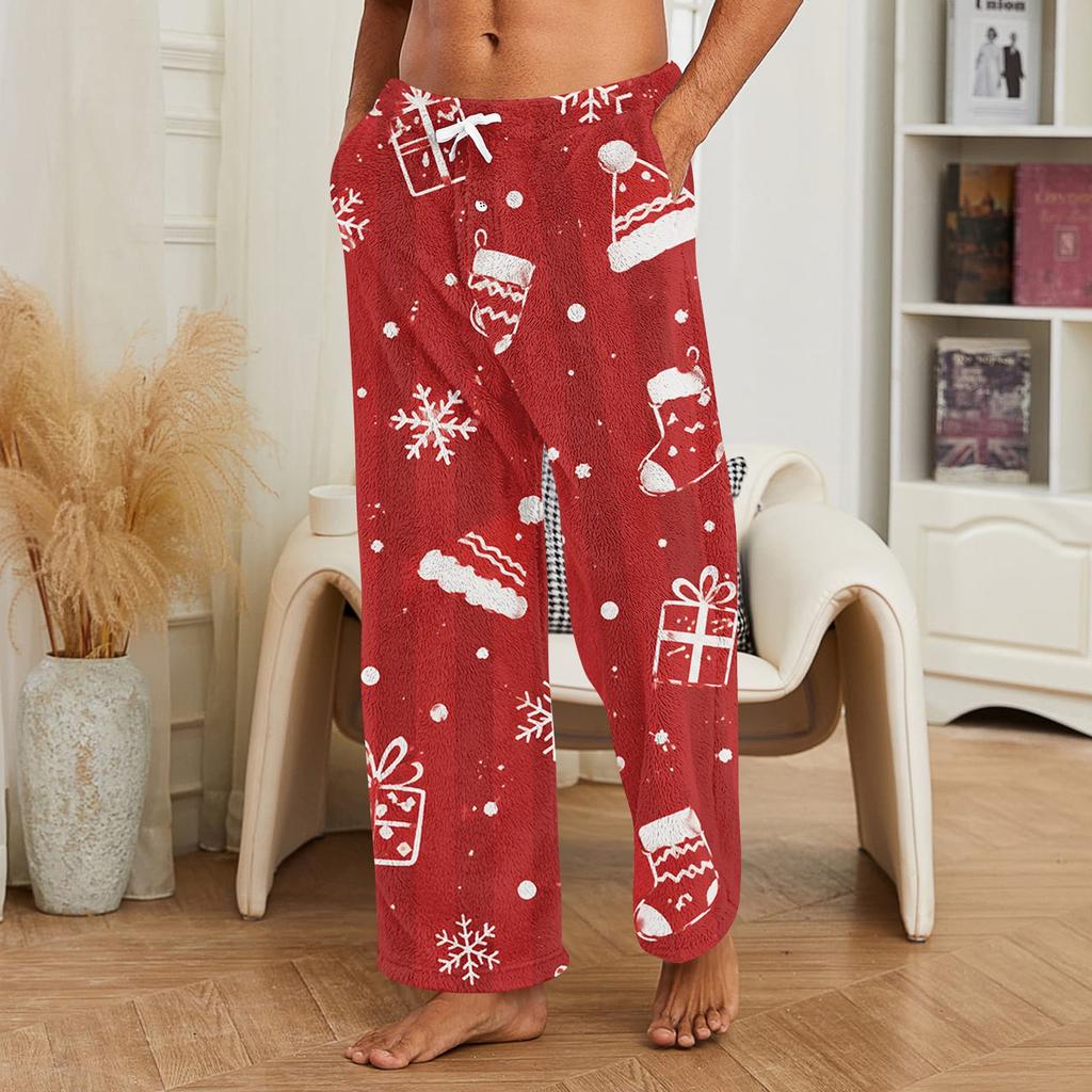 Pantalones de Navidad para Hombre, Pantalones Casuales para Dormir
