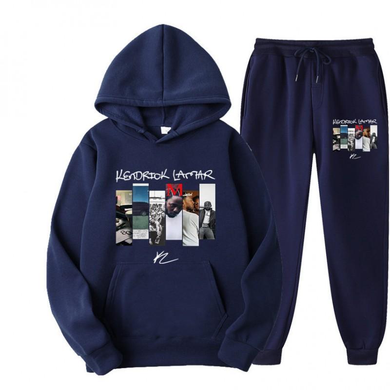 Kendrick Lamar Hoodie Set Unisex Long Sleeve Fleece Tracksuit Winter Casual Wear