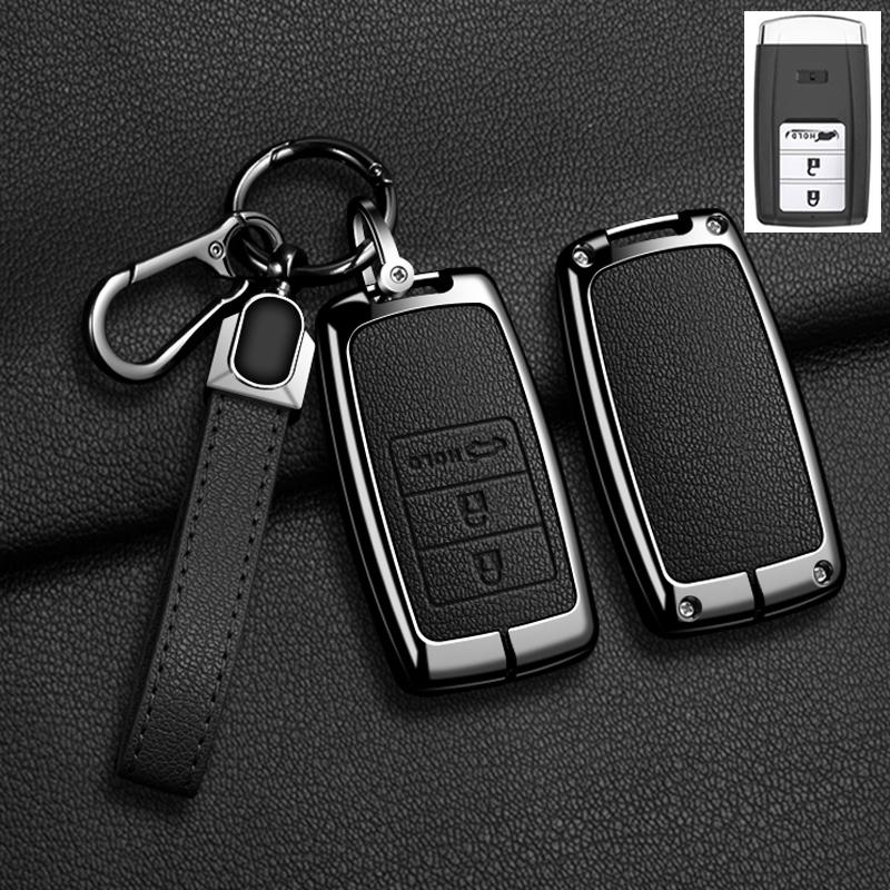 Auto Zinklegierung Leder Schlüssel Fernbedienung Hülle Abdeckung Für Acura RLX MDX CDX TLX-L NSX RDX Schutzhülle Schlüsselanhänger Auto Schlüsselanhänger Zubehör