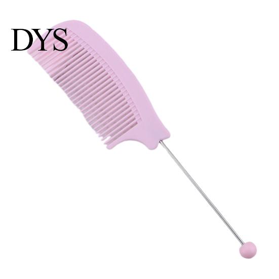 Hair Styling Comb DIY Beaded Comb, Fine Teeth Rat Tail Customizable with Blank Bar, Plastic Detangling for Men Women Stylist