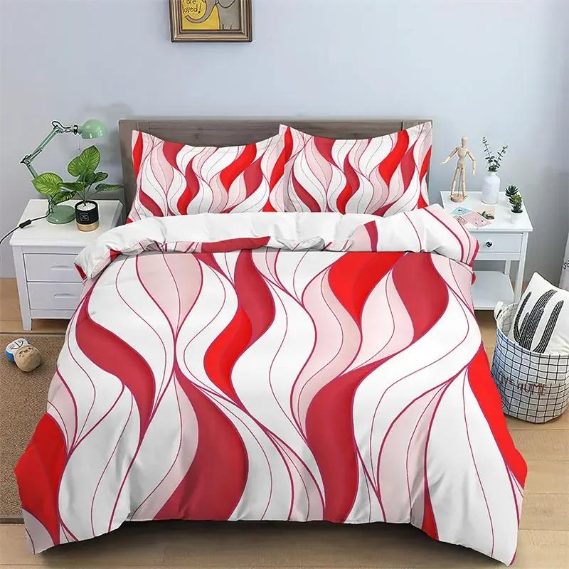 3D Geometric Duvet Cover Luxury Abstract Pattern Bedding Set Full King For Girls Boys Teens Bedroom Decor Microfiber Quilt Cover