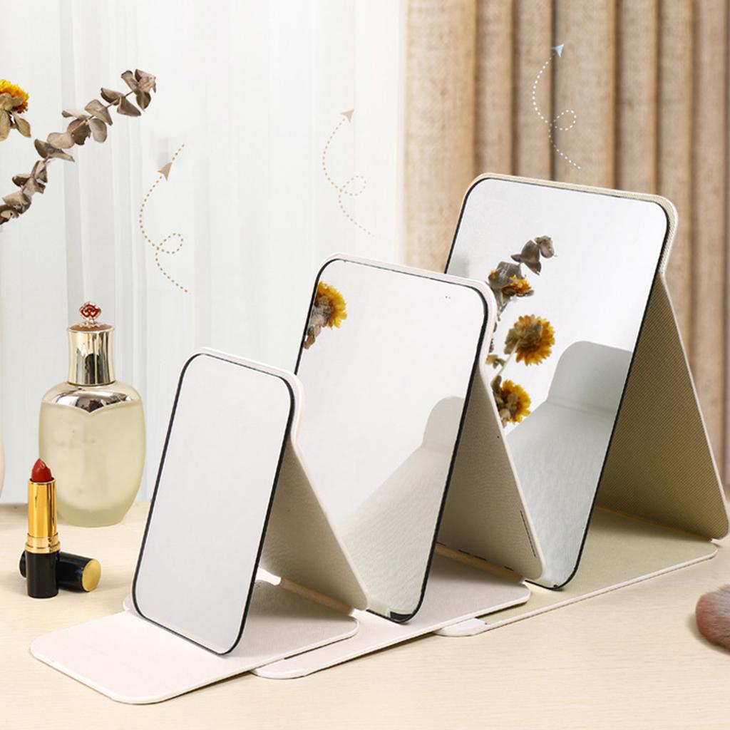 Portable Foldable Beauty Mirror Convenient To Transport Standing Vanity Mirror 3 Size Options For Home Office Use