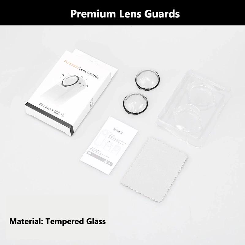 Lens Protector Cap for Insta360 X5 Premium Glass Lens Guards Scratch Proof Tempered Glass for Insta 360 X5 Camera Accessories