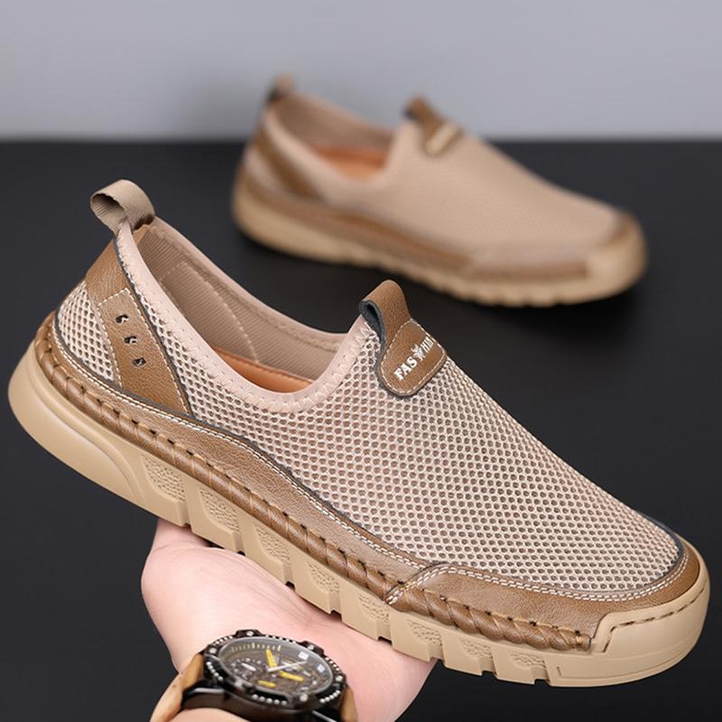 Summer Designer New Men's Air Mesh Breathable Lace Up Shoes Casual Sports Walking Sneakers Footwear Flats Zapatos Hombre