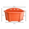 1PC Balcony Wall Hanging Flower Pot Semicircular Plastic Imitation Wood Hanging Water Storage Potted Plant Dill Flower Pot Send Hook