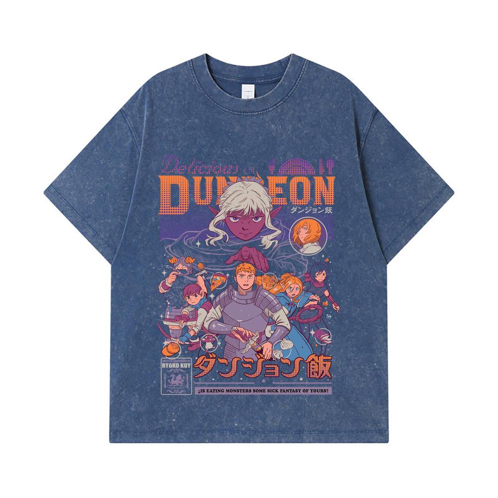 

275 GSM Washed T-shirts 100% Cotton Delicious in Dungeon V2 Print Unisex Heavy Cotton T Shirt 2XL королівський синій колір