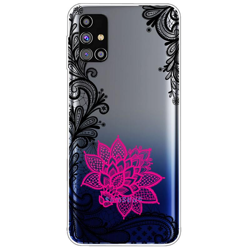 Clear Soft Cover for Samsung A31 A41 A51 A71 Case TPU Transparent Lovely Fashion Cases for Galaxy A71 Silicone Bumper Cat