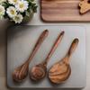 Wooden Ladle For Stirring Cooking With Heatproof Coating Ergonomic Serving Spoon Heat Resistant Rice Paddle