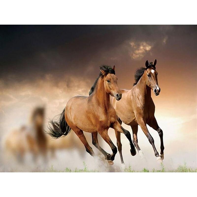 5D Diamond Painting Horse Wall Decors Gift Handmade Sense of Achievement Diy Diamond Embroidery Full Drill  Gemstone