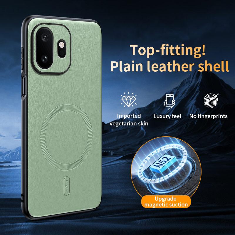 

Magnetic Case For OnePlus 15 Case For MagSafe Skin Feel Plain PU Leather Back Cover For OnePlus Turbo6 6T Bumper Shell OnePlus 15T