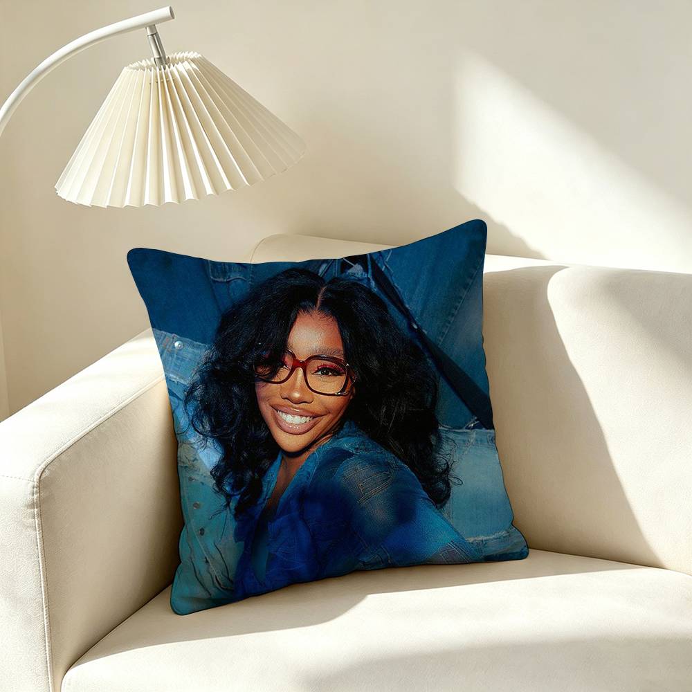 Ssza Solana Rowe Music Icon Pillow Case Square Doublesided Sofa Cushion Cover Bedroom Bedside Pillow
