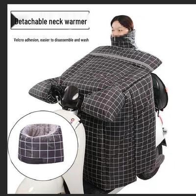 Thickened Fleece-Lined Waterproof Motorcycle Windshield Cover for Winter Cold Protection
