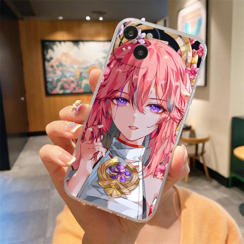 Genshin Impact Hu Tao Xiao Transparent Phone Case For iPhone 15 14 13 12 Mini 11 Pro Max XS X XR 7 8 Plus Clear Shockproof Cover