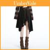 Elegante Gonna Francese a Balze Vita Alta per Donna con Design Asimmetrico e Comfort Stretch