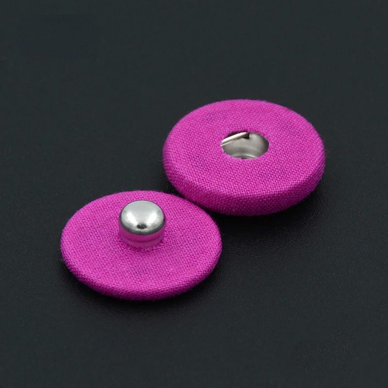Kovové patentky Knoflíky na stisk Šití Oblečení Příslušenství Zapuštěná přezka Obalená látkou 20 ks 15/18/21/23/25 mm