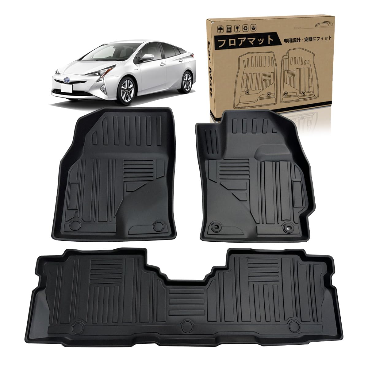 

Автоковрики ElitingCar для Toyota Prius Alpha 40 Series 3D Антибактериальный TPE Легкий интерьер Легкая установка 2-й ряд (Серия ZVW41) (2011-2021) - Спроектировано на заказ, чёрный