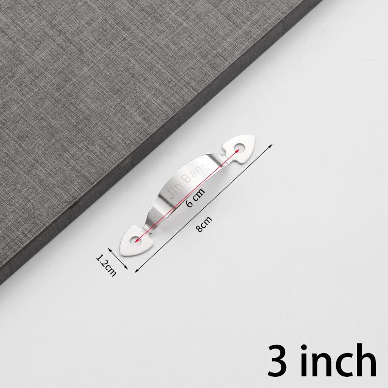 

4 PC Stainless Steel Handles Closet Cabinet Closet Drawer Solid Curved Simple Bow Peach Handle Handles for Furniture